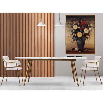 Tablou canvas, intaglio, color, clasic, vaza cu flori, print pe panza premium, pentru bucatarie flrc17-1