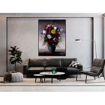 Tablou canvas, intaglio, color, clasic, flori de primavara, print pe panza premium, pentru living, hol, bucatarie flrc15-2