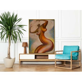 Tablou canvas, intaglio, color, suprarealism, silueta femeie, print pe panza premium, pentru living, hol, dormitor sdl03-2