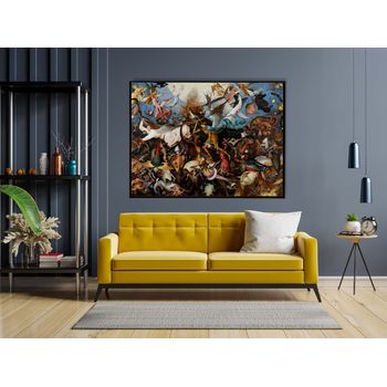 Tablou canvas, intaglio, color, clasic, the fall of the rebel angels de pieter bruegel, print pe panza premium, pentru living, h pbg01-2