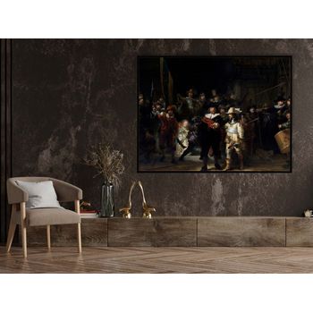 Tablou canvas, intaglio, color, clasic, the night watch de rembrandt, print pe panza premium, pentru living rmb01-2