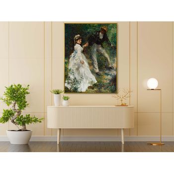 Tablou canvas, intaglio, color, clasic, la promenade de pierre renoir, print pe panza premium, pentru hol