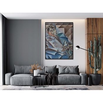 Tablou canvas, intaglio, color, cubism, portrait of pablo de pablo picasso, print pe panza premium, pentru living