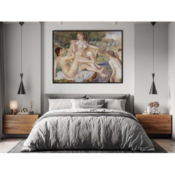 Tablou canvas, intaglio, color, clasic, the large bathers de pierre renoir, print pe panza premium, pentru dormitor