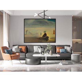 Tablou canvas, intaglio, color, suprarealism, muzical, print pe panza premium, pentru living, hol, dormitor