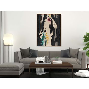 Tablou canvas, intaglio, abstract, print pe panza premium, color, pe fundal negru, pentru living, dormitor, birou csabs05-2