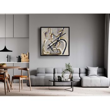 Tablou canvas, intaglio, abstract, print pe panza premium, color, pe fundal gri, pentru living, dormitor, birou, hol csabs18-2