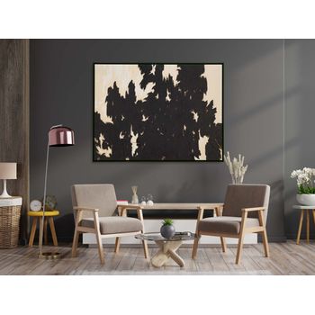 Tablou canvas, intaglio, abstract, print pe panza premium, color, in tonuri de negru si crem, pentru living, dormitor, birou csabs08-1