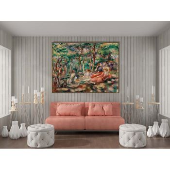 Tablou canvas, intaglio, color, clasic, picnic de pierre renoir, print pe panza premium, pentru living rnr15-3