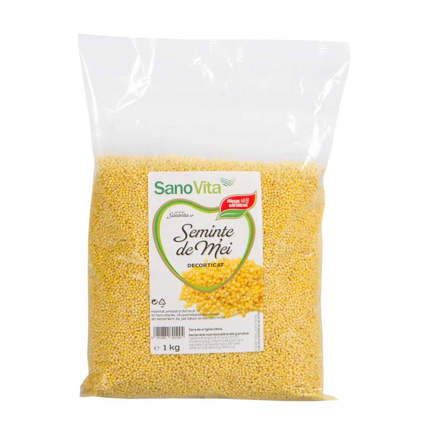 Seminte de Mei Decorticat Sano Vita, 1KG fotografia produsului