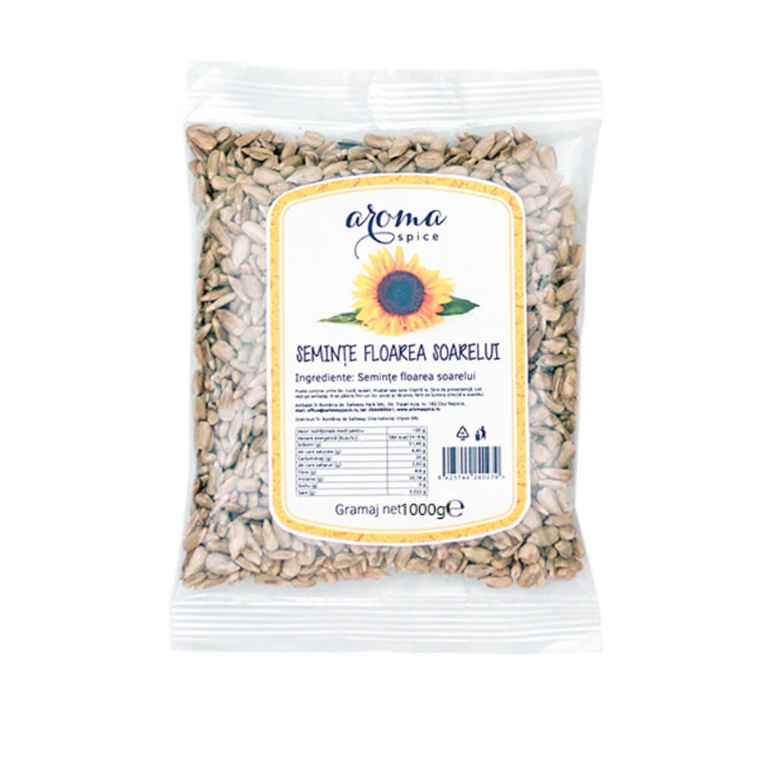 Seminte Floarea Soarelui AROMA Spice, 1 Kg fotografia produsului
