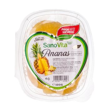 Ananas Confiat Sano Vita, 100 g elefant.ro Alimentare & Superfoods