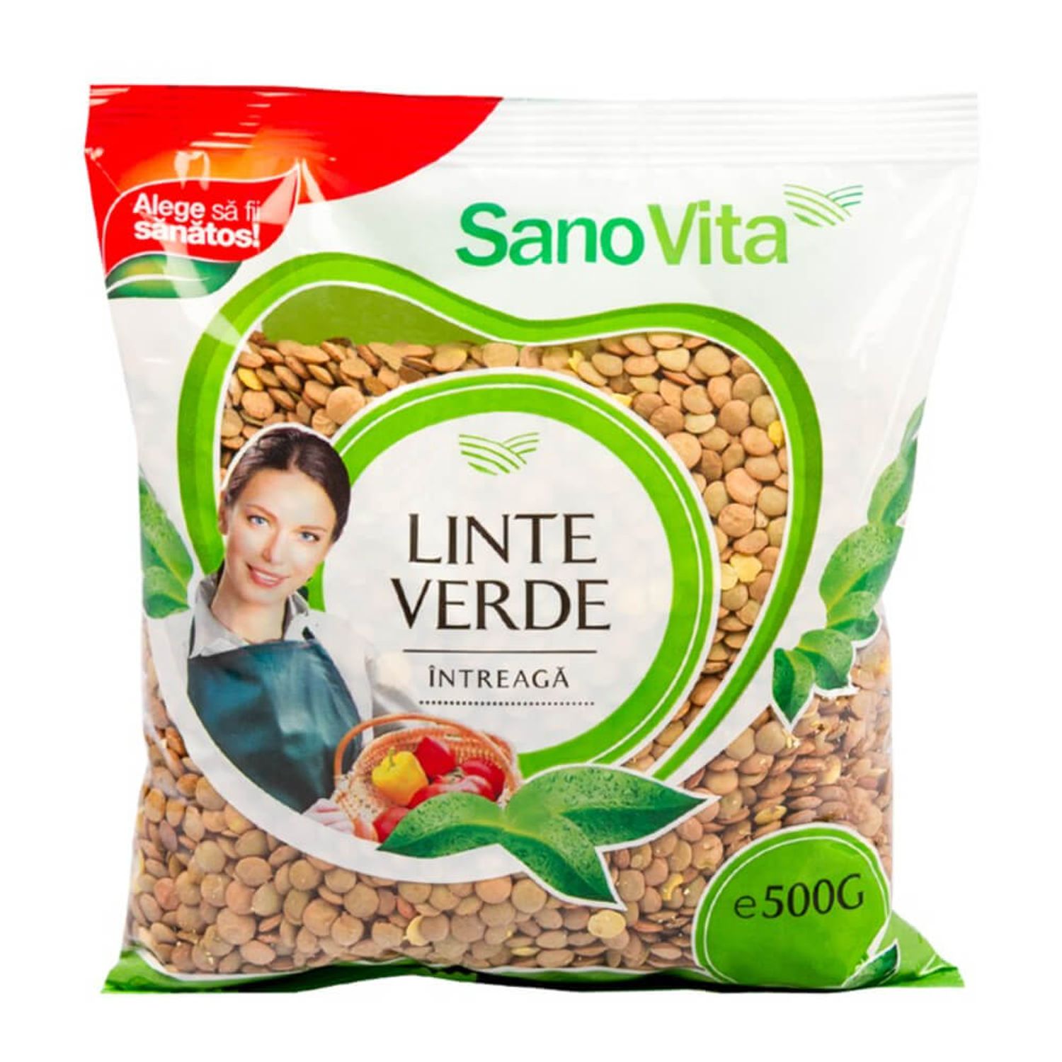 Linte Verde Intreaga Sano Vita, 500g fotografia produsului