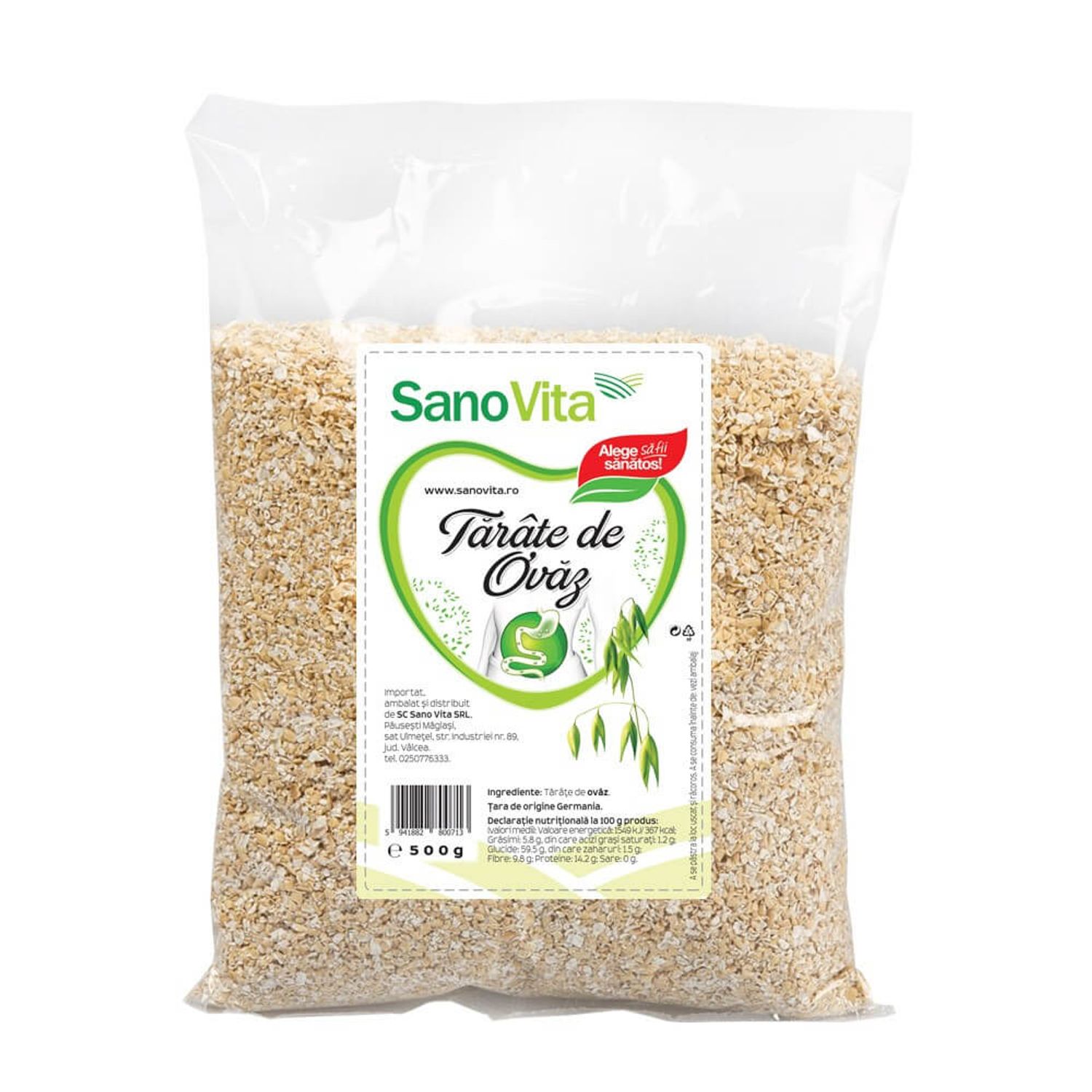 Tarate de Ovaz Sano Vita, 500g fotografia produsului