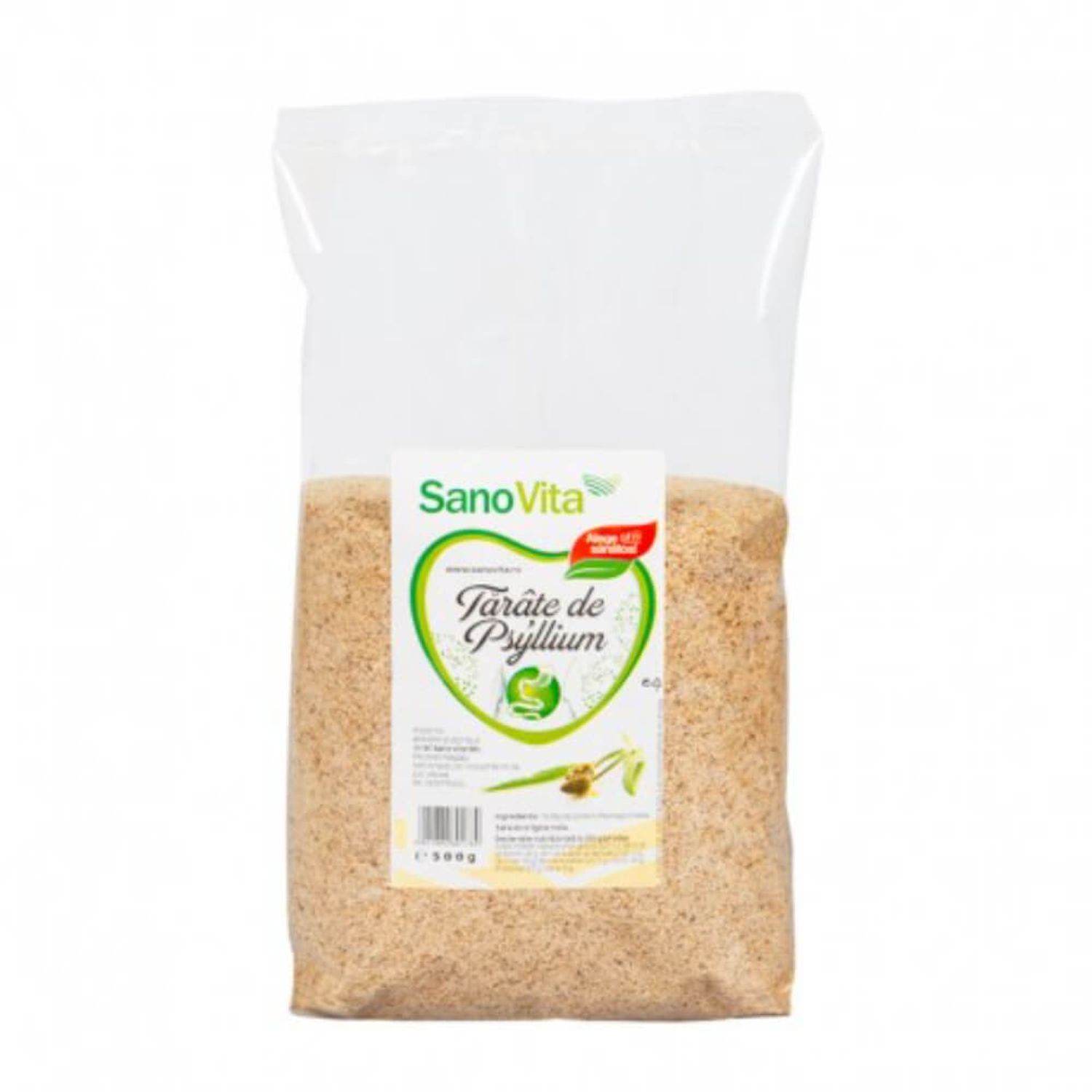 Tarate de Psyllium Sano Vita, 500g fotografia produsului