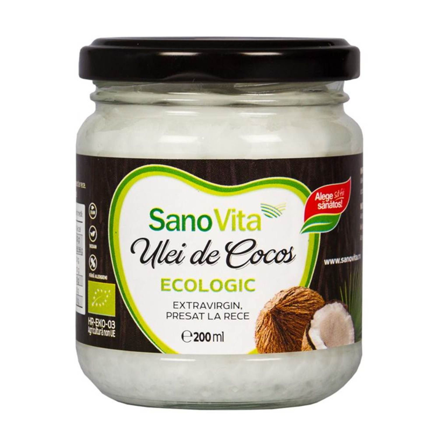 Ulei de Cocos Extravirgin Sano Vita Eco, 200 ml fotografia produsului