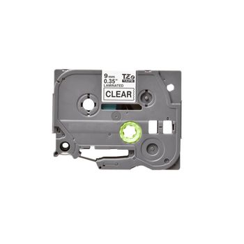 Ribon i-aicon brother p-touch tze121, negru pe banda transparenta