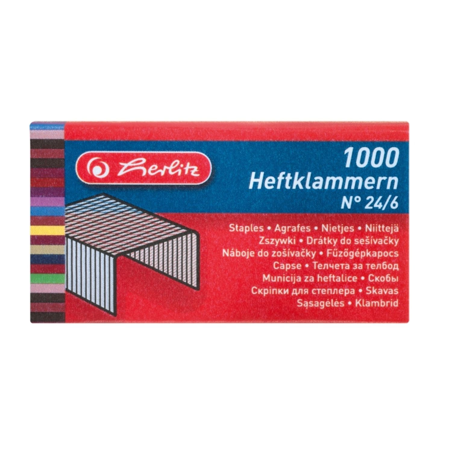 Agrafe capsator Herlitz 24/6, 1000 buc/cutie fotografia produsului