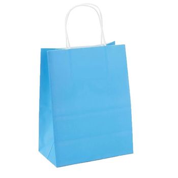 Set 100 pungi de hartie cu maner, 32x12x41 cm, hartie alba, bbpk509