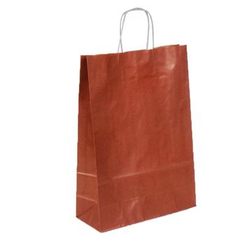 Set 100 pungi de hartie cu maner, 18x9x29 cm, hartie alba, bbpk504