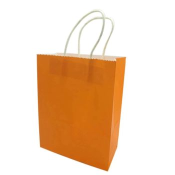 Set 100 pungi de hartie cu maner, 25x14x30 cm, hartie alba, bbpk548