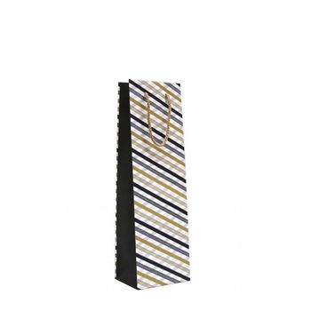 Punga cadou pentru sticla rotolux black and gold b, 120x90x390mm