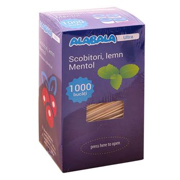 Scobitori mentolate lemn, 1000 buc/set