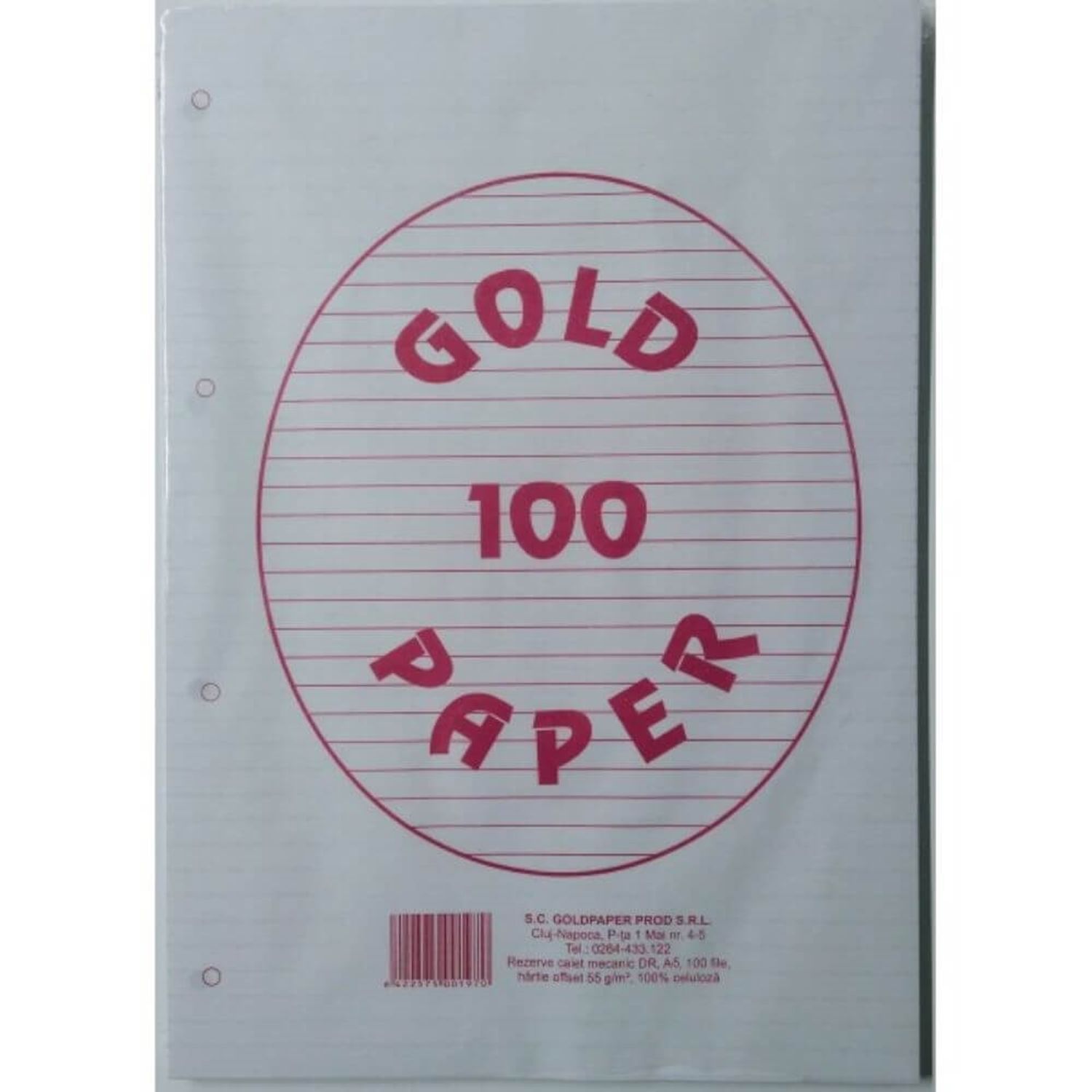 Rezerva Caiet Mecanic A5 Dictando GOLDPAPER, 100 Coli/Top fotografia produsului