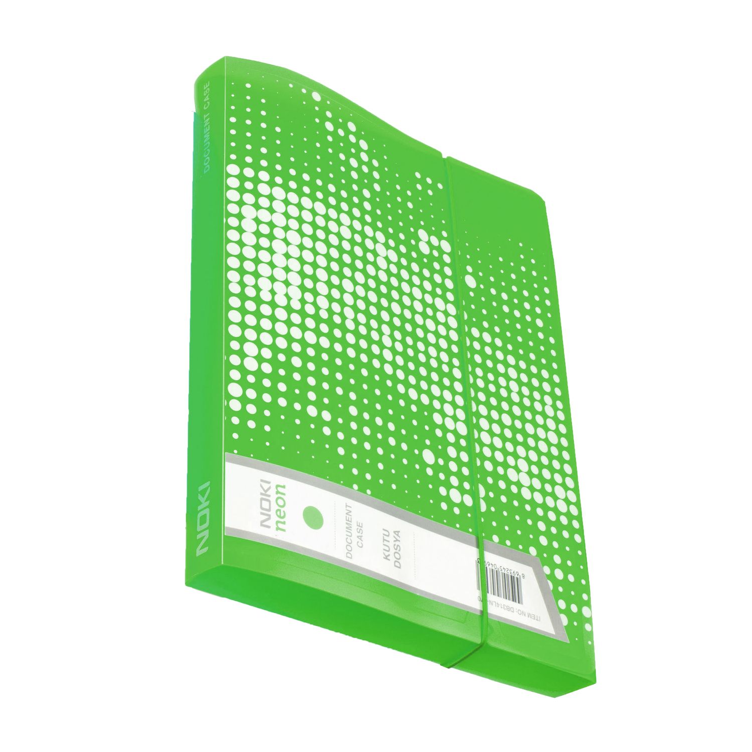 Mapa din Plastic A4 cu Elastic si Burduf Noki, Verde Neon fotografia produsului