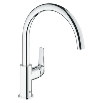 Baterie grohe bauflow pentru bucatarie, pipa inalta, cromat, grohe bauflow, baterie bucatarie, pipa inalta, baterie g