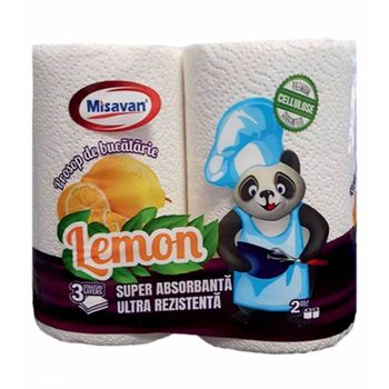 Prosoape de bucatarie misavan lemon, 2 role/set