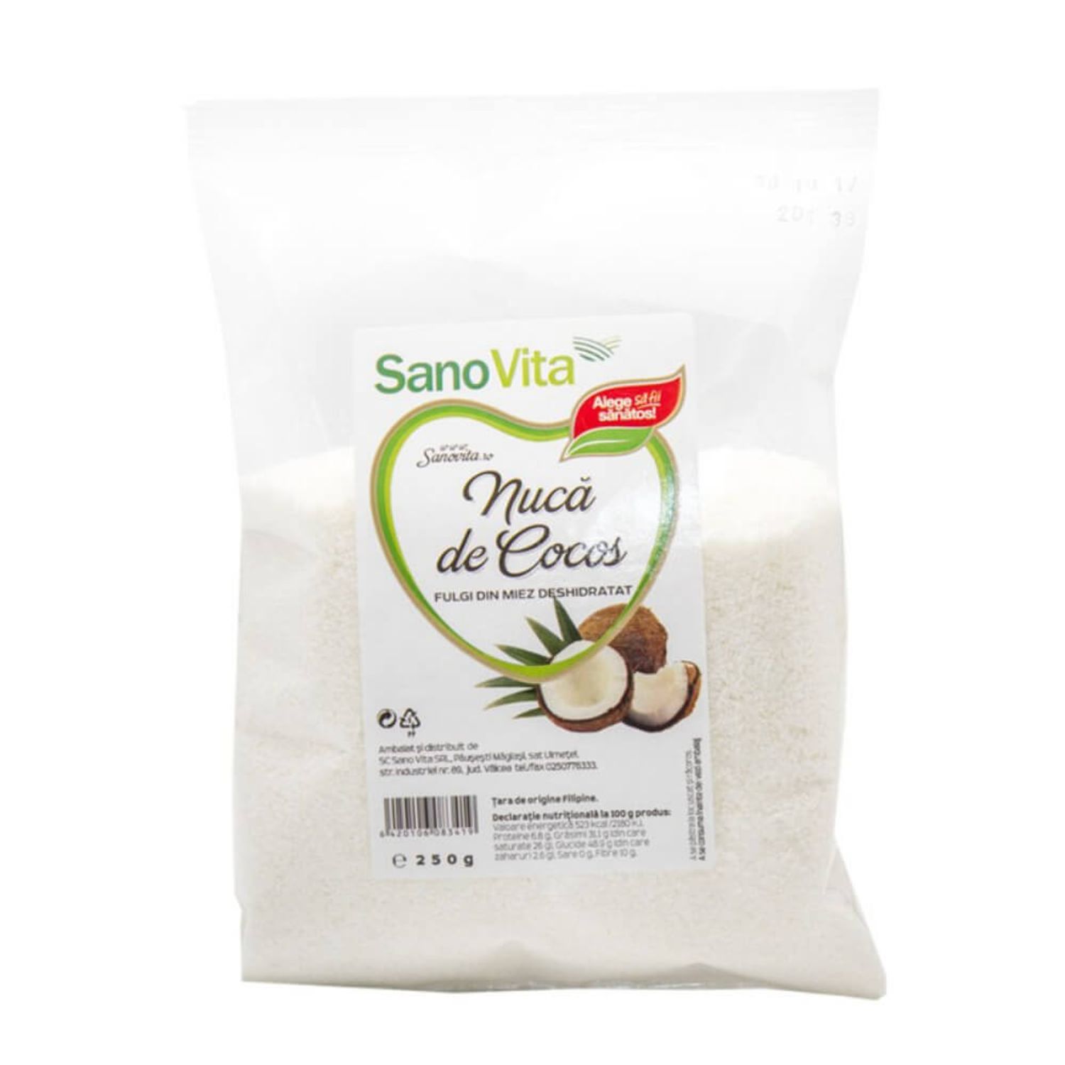 Fulgi de Cocos Sano Vita 250g, Nuca Cocos fotografia produsului