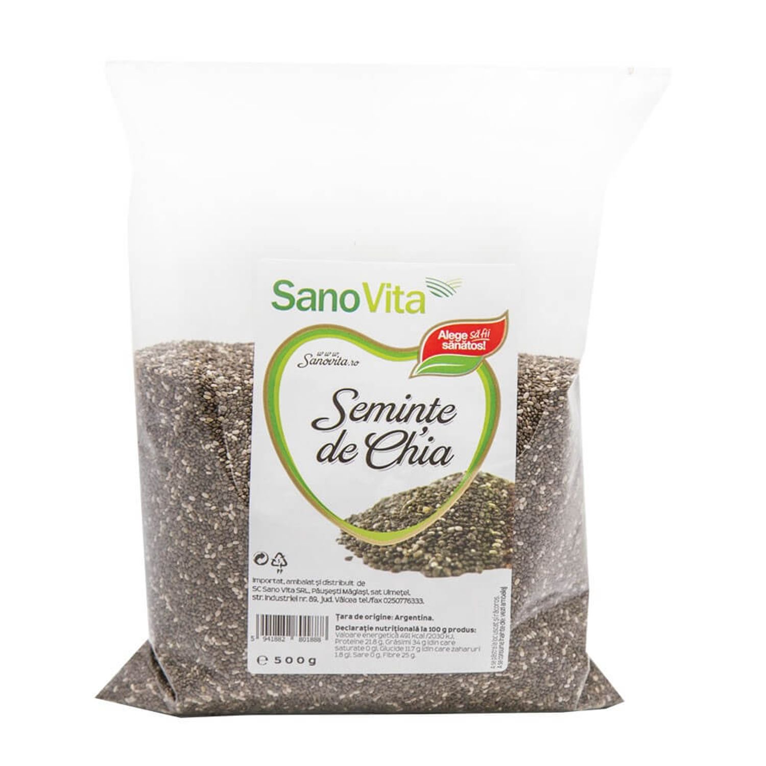 Seminte de Chia Sano Vita, 500g fotografia produsului