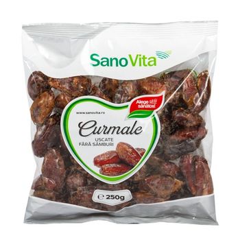 Curmale fara samburi sano vita 250 g, curmale uscate fara samburi