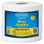 Hartie Igienica Mini Jumbo Amiano, 2 Role/Set fotografia produsului