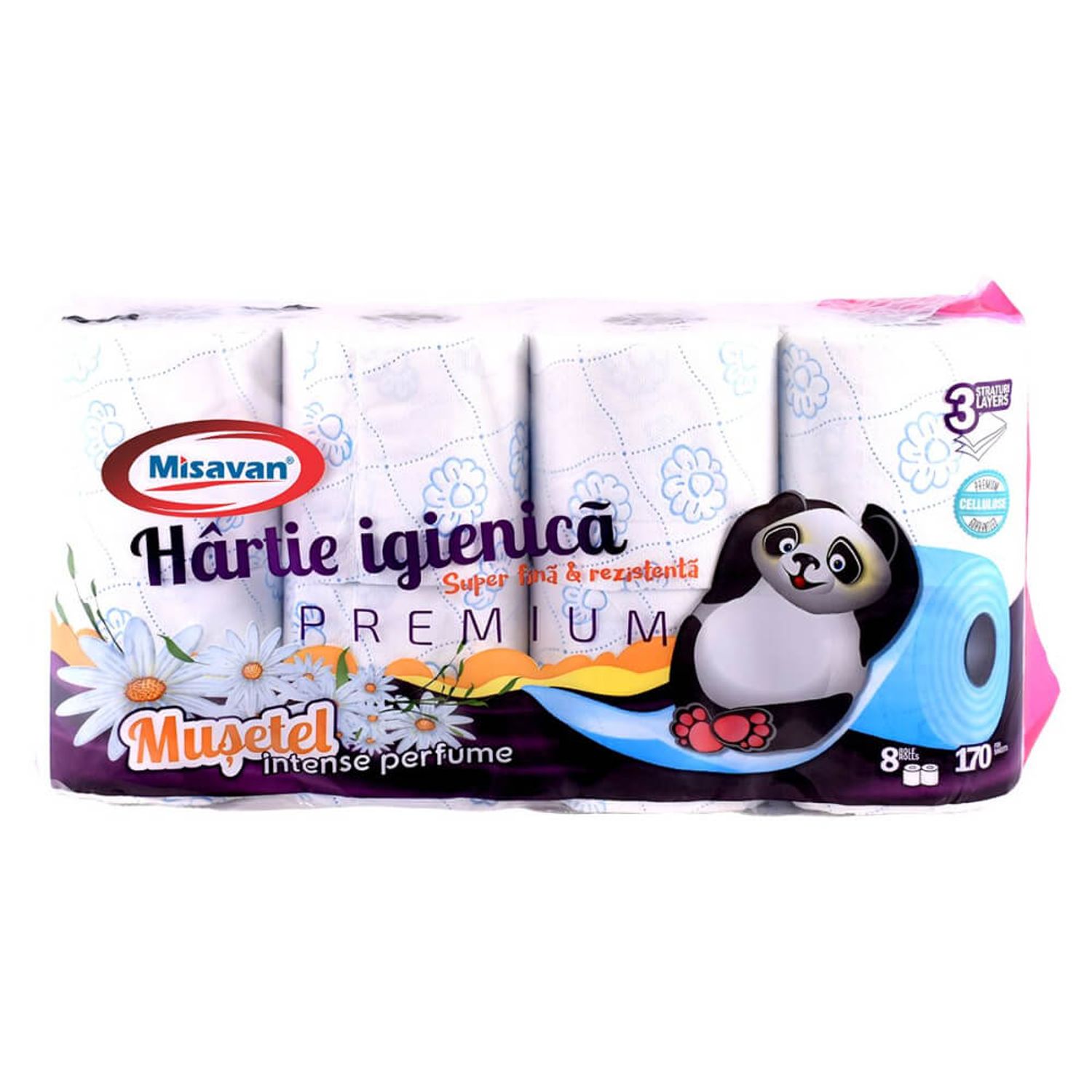 Hartie Igienica Misavan Musetel, 8 Role/Set fotografia produsului