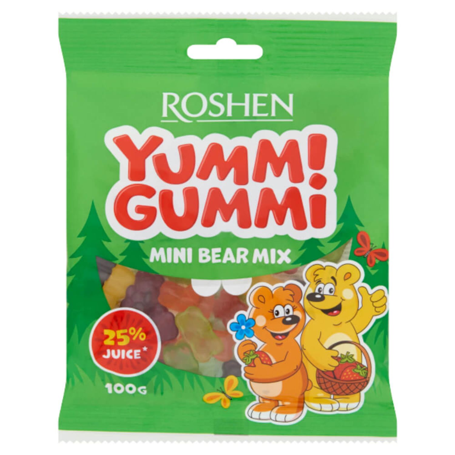 Jeleuri Roshen Yummi Gummi Mini Bear, 100g fotografia produsului