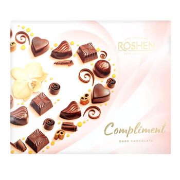 Praline de Ciocolata Neagra Roshen Compliment, 145 g elefant.ro Alimentare & Superfoods