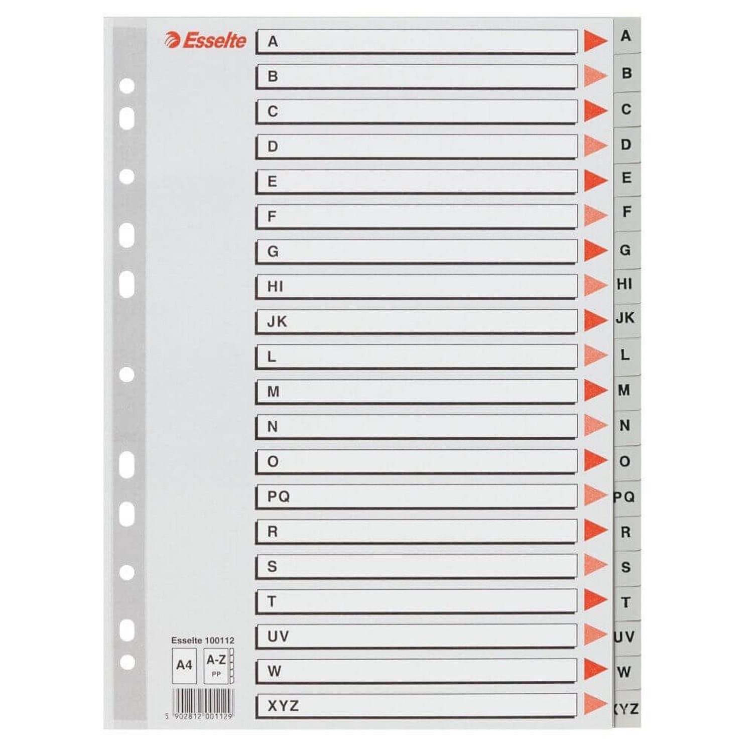 Index A4 Esselte, cu 20 Separatoare A-Z fotografia produsului