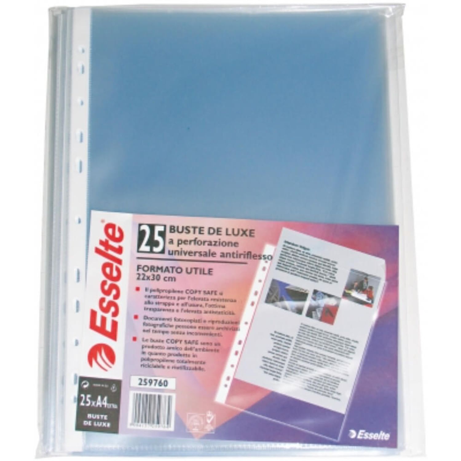 Set 25 Folii Protectie Documente Esselte Maxi, A4 fotografia produsului