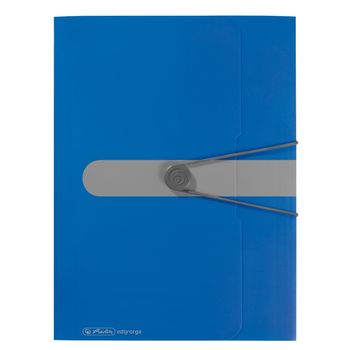 Mapa pp a4 30mm eotg inchidere buton cu elastic, albastru opac