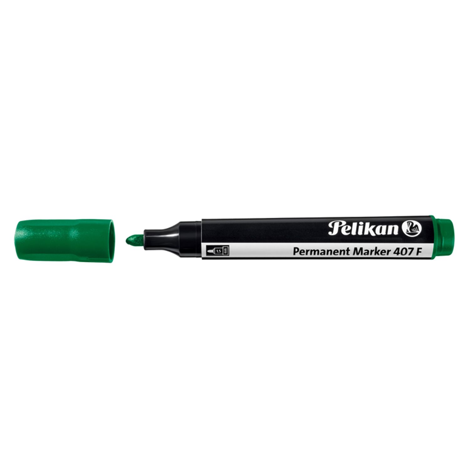 Marker Permanent 407 Varf Rotund Verde fotografia produsului