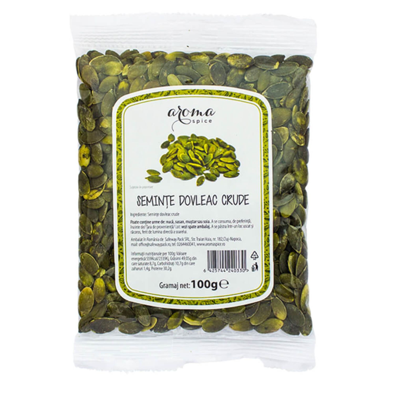 Seminte de Dovleac Crude Aroma Spice, 12 Pachete x 100g fotografia produsului
