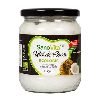Ulei de Cocos Extravirgin Sano Vita Eco, 500 ml elefant.ro Alimentare & Superfoods