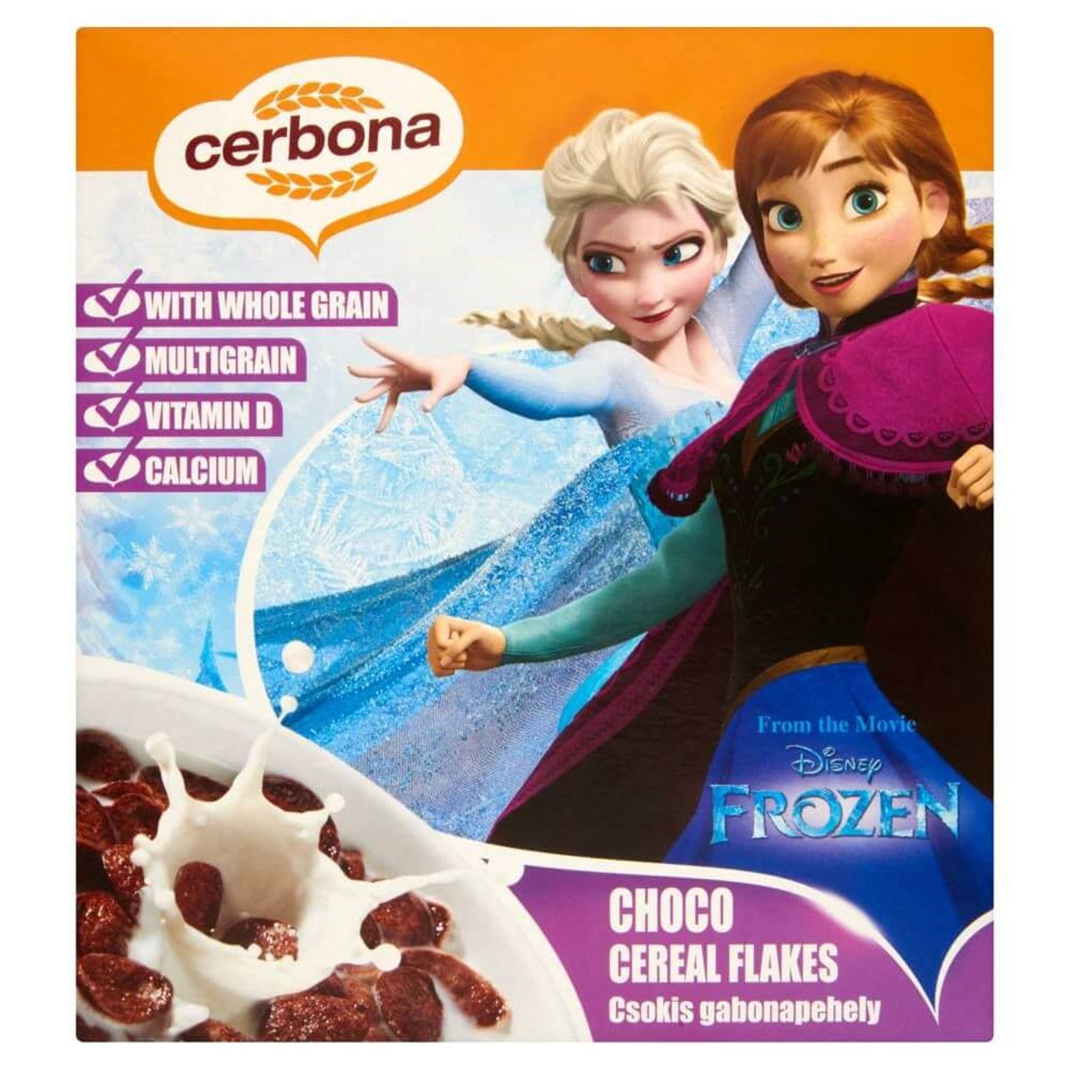 Cereale Cerbona Choco Flakes Disney Frozen, 225 g fotografia produsului