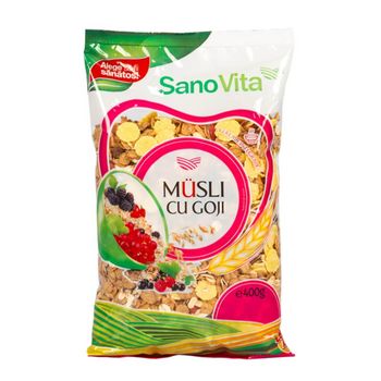 Musli cu Goji Sano Vita 400g, Musli elefant.ro Alimentare & Superfoods