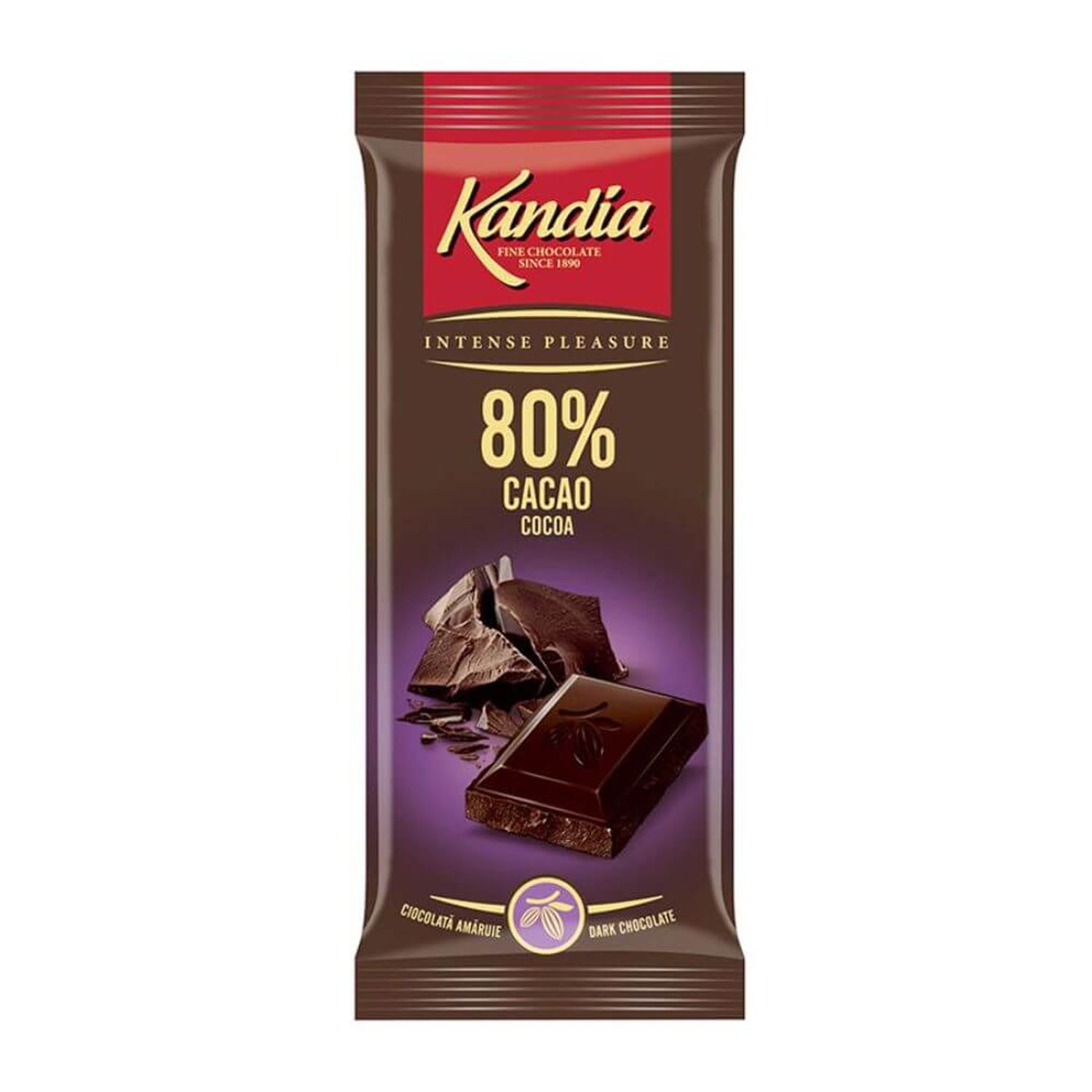 Ciocolata Amaruie Kandia, 80 g, SFW829993 fotografia produsului