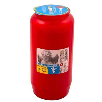 Rezerva candela rosie, timp de ardere 4.5 zile, parafina si ulei, glorr07