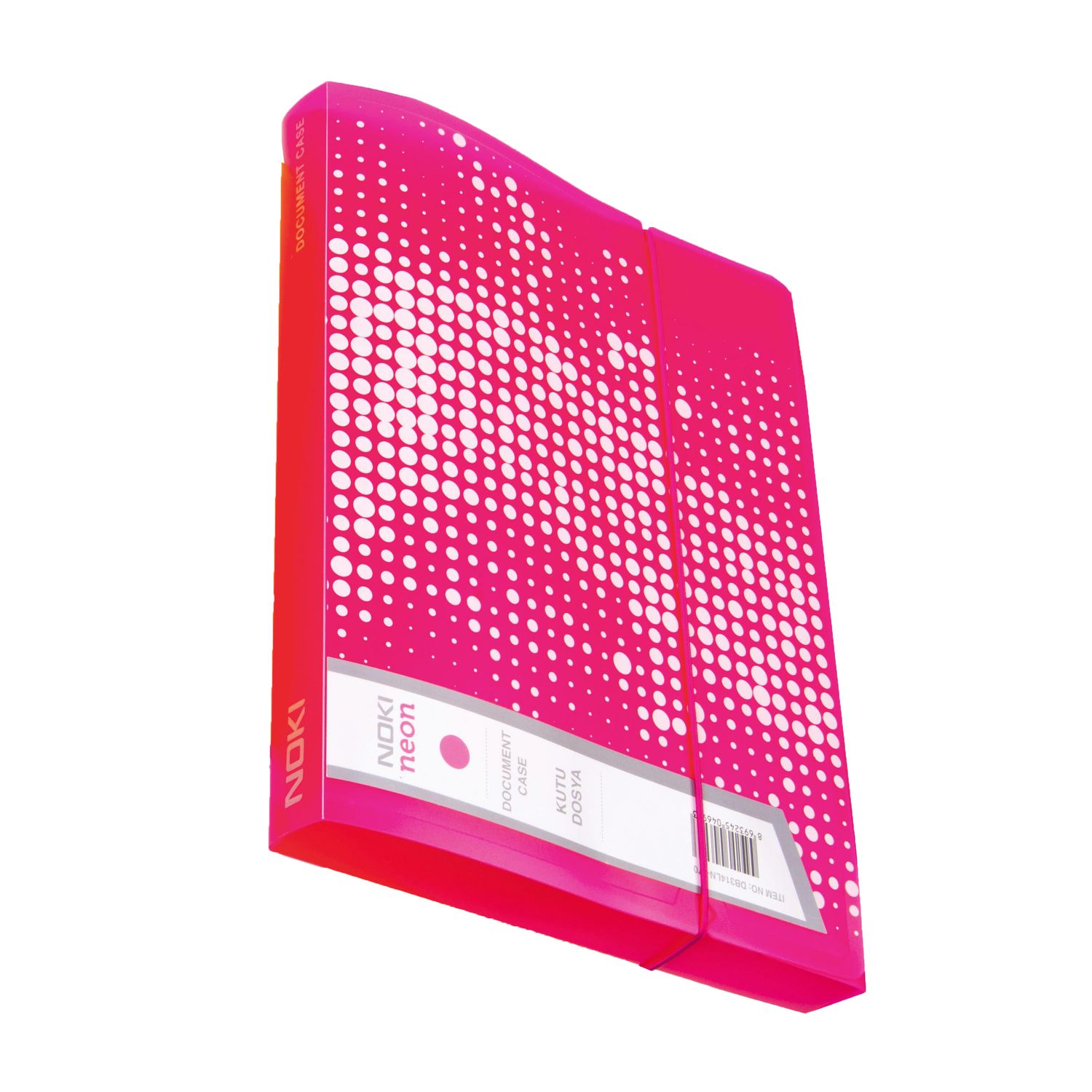 Mapa din Plastic A4 cu Elastic si Burduf Noki, Roz Neon fotografia produsului