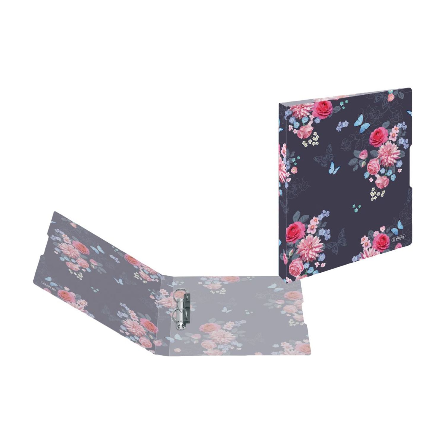 Caiet Mecanic A4 2 Inele 16 Mm Motiv Ladylike Flowers fotografia produsului